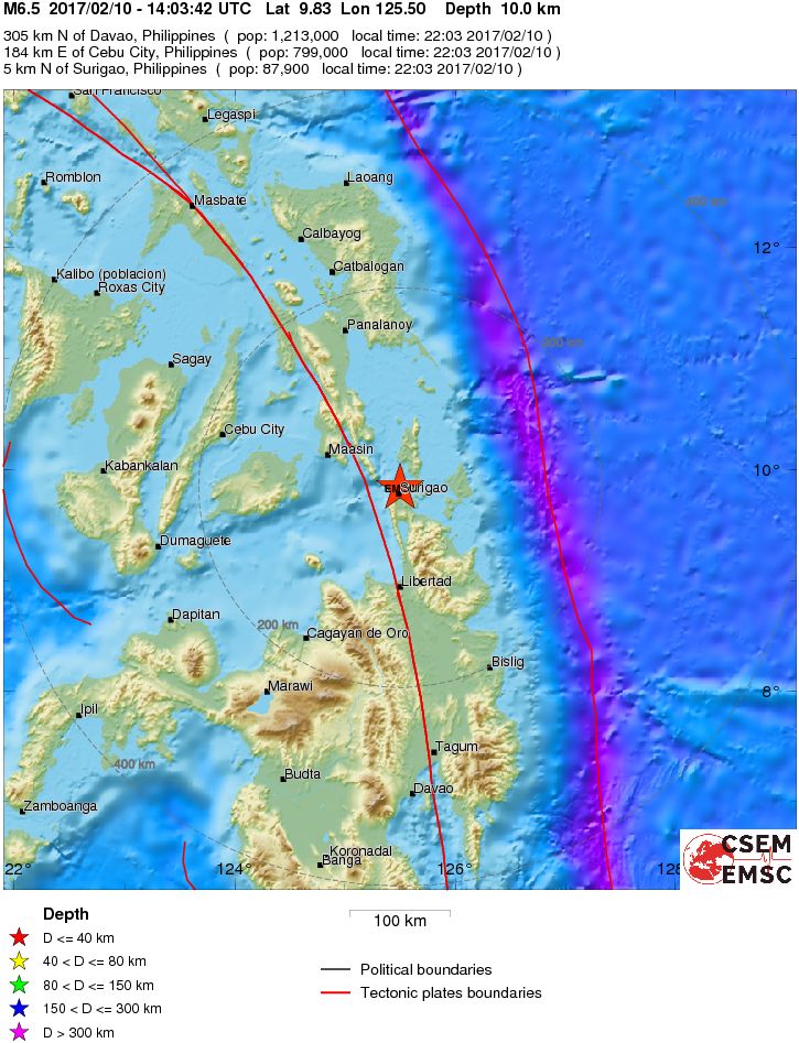 Schweres Erdbeben auf den Philippinen