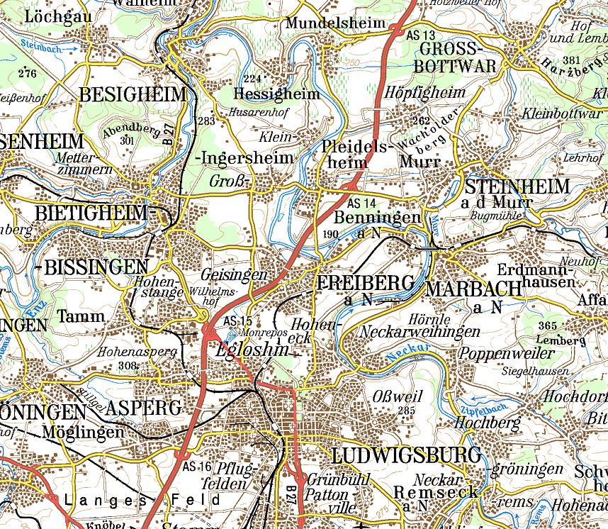Karte Ludwigsburg Und Umgebung | creactie